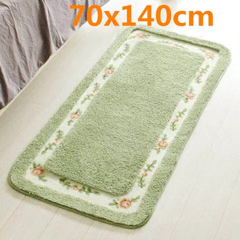 Высокое качество, коврик для ванной, туалет, Нескользящие, водопоглощающие коврики для ног, коврики для кухни, ванной комнаты, 1 шт., напольные ковры для гостиной - Цвет: Green 70x140cm