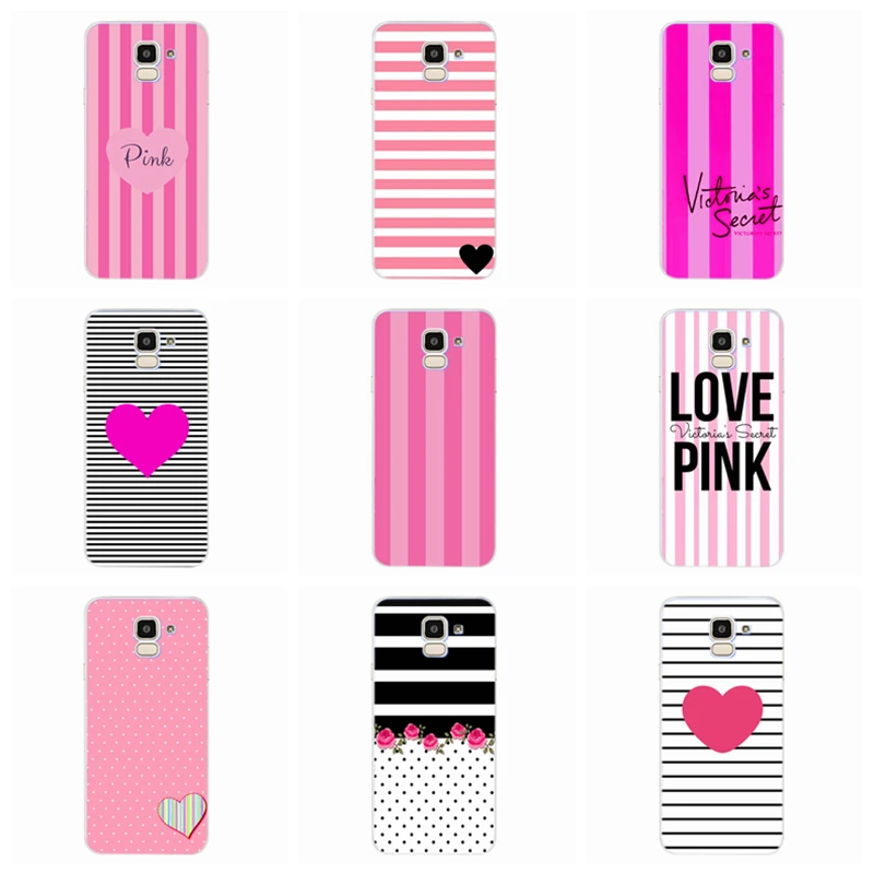 For Samsung Galaxy S9 S8 Plus J7 J5 J3 S7 edge Note 8 J530F J720 A3 A5 2017 TPU Colorful Flora Pink Love Heart Painted Case D083 |