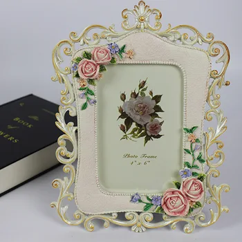 

6 inch pastoral frame resin painted rose creative frame European frame 2017