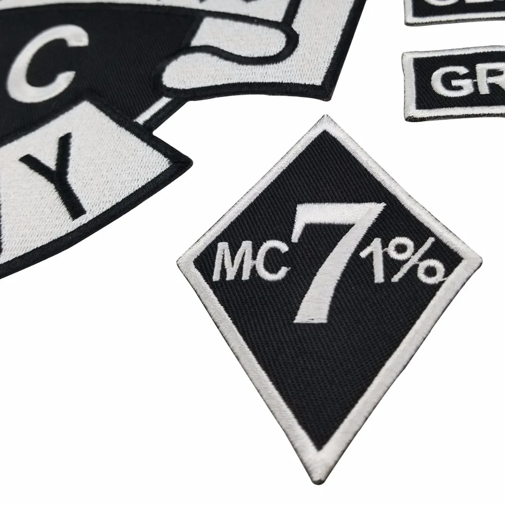 GREMIUM Germany Embroidered Patches Full Back Size Patch for Jacket Iron On Clothing Biker Vest Rocker Patch (6)