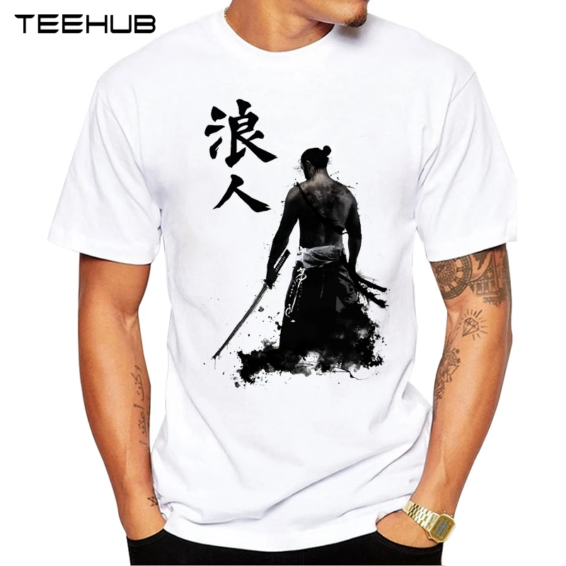 

TEEHUB 2019 Summer Fashion Japan Armored Samurai Printed Casual T-Shirt Short Sleeve Popular Design T Shirt Hipster Cool Tops