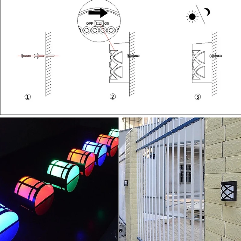 4 шт светодиодный солнечный свет 6 светодиодный s водонепроницаемый IP55 датчик света уличный фонарь коридор настенный светильник ночник Xiaomi