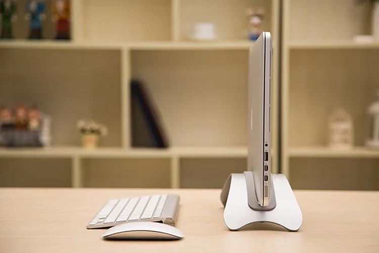 Portable Metal Aluminium alloy Vertical Stand Desktop Notebook Stand Holder Support for MacBook Pro Air Retina iPad Computer