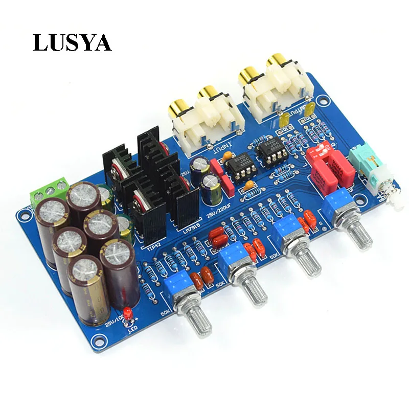 

Lusya JRC5532 Pre-Amplifier audio Volume Tone Control Board Fever preamplifier board AC Dual 12V-18V T0380