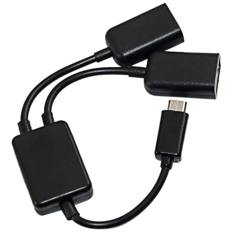 Концентратор Y КАБЕЛЬ разветвитель Micro USB/type C до 2 OTG двойной порт Micro-usb type-C конвертер адаптер для Android планшет клавиатура
