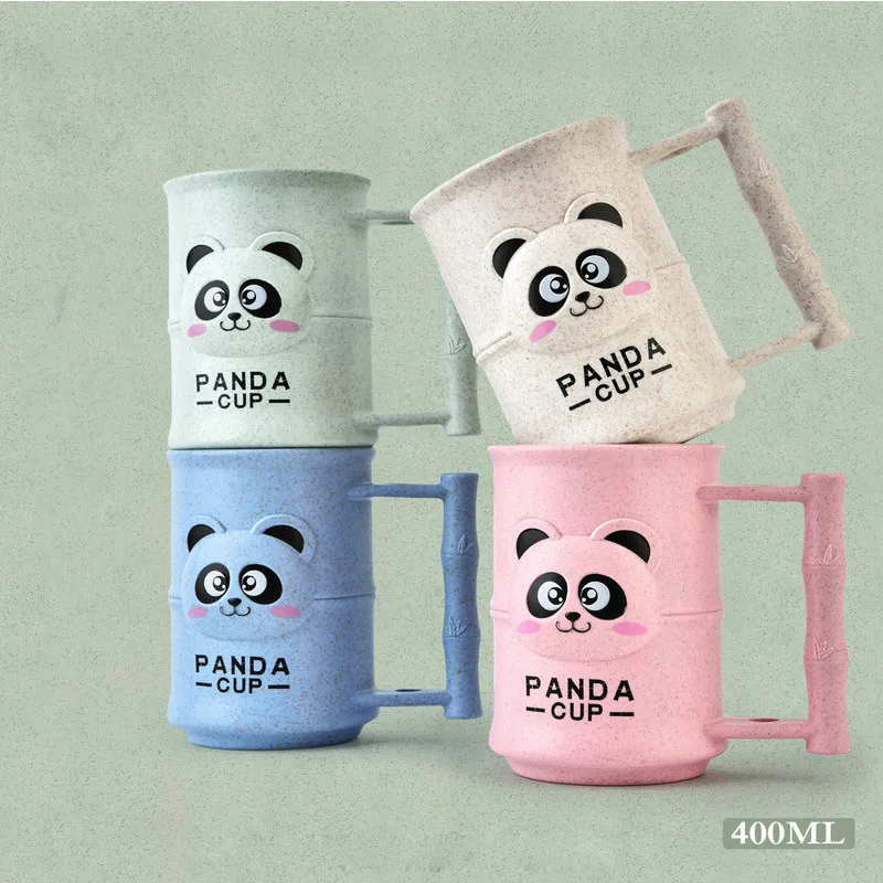 Plastic Creative Cartoon Lovely Panda Gargle Cup Teacup Coffee Cup Wash Cup Household Brushing Cup Summer Cool Drink Plastic Creative Cartoon Lovely Panda Gargle Cup Teacup Coffee Cup Wash Cup Household Brushing Cup Summer Cool Drink