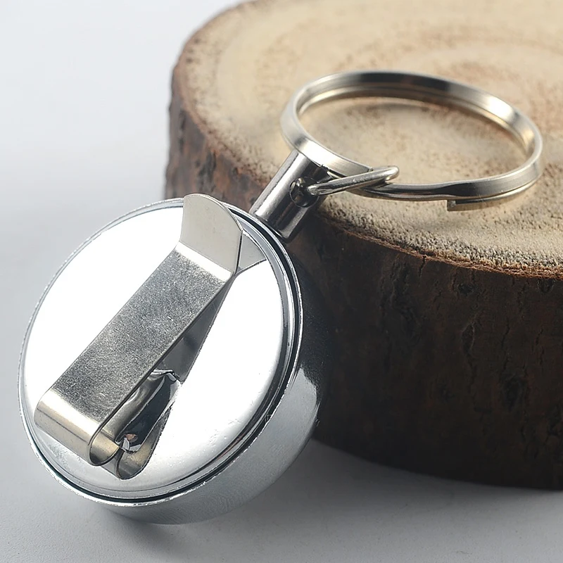 

Multifunctional Anti Lost Key Chain High Resilience Steel Wire Rope Key Ring Metal Retractable Key Chain Alarm Key Ring