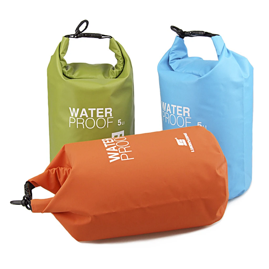 Outdoor Kayaking 2L 5L 10L 15L Waterproof Storage Dry Bag Sack Pouch Camping Rafting River Trekking Floating Sailing Canoe Boa