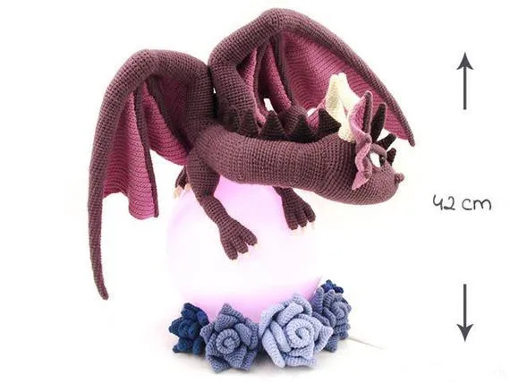 Crochê Brinquedos Amigurumi Dragão Modelo Número B01 5 Crochê brinquedos amigurumi dragão modelo número b01