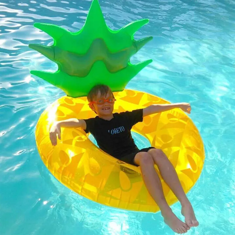 Надувные ананас плавание кольцо летнего отдыха бассейна воды круг пляж забавная игрушка Air матрас спасательный круг кольцо Вечерние