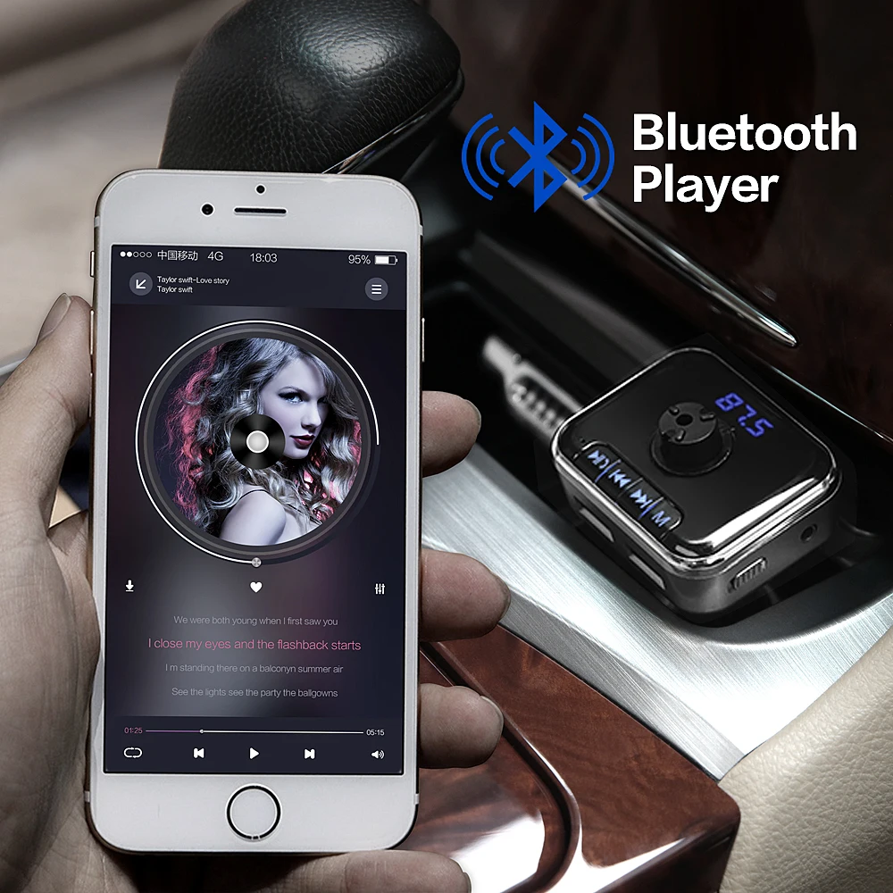 Bluetooth Aux FM Modulator Car Bluetooth Carkit Bust The Windows Out Your Car MP3 FM Transmitters Dual USB Change Free Shipping