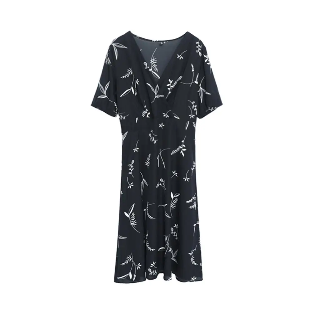 

Summer v-neck dresses 5xl plus size women