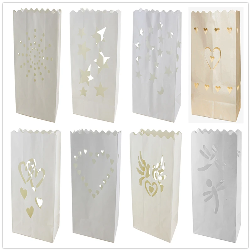 28x18x10cm 10pcs Lot Luminaria Light Holder Paper Candle Lantern