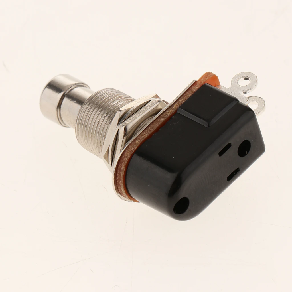 1 Piece Metal Button Switch Foot Pedal Button Latching Stomp Foot Switch Rustproof for Various Instruments