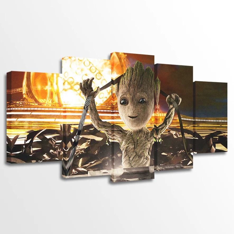 Картина на холсте настенные художественные принты для домашнего декора пожарный фотографии 5 шт. домашний декор Детская Грут Пейзаж Плакат рамки