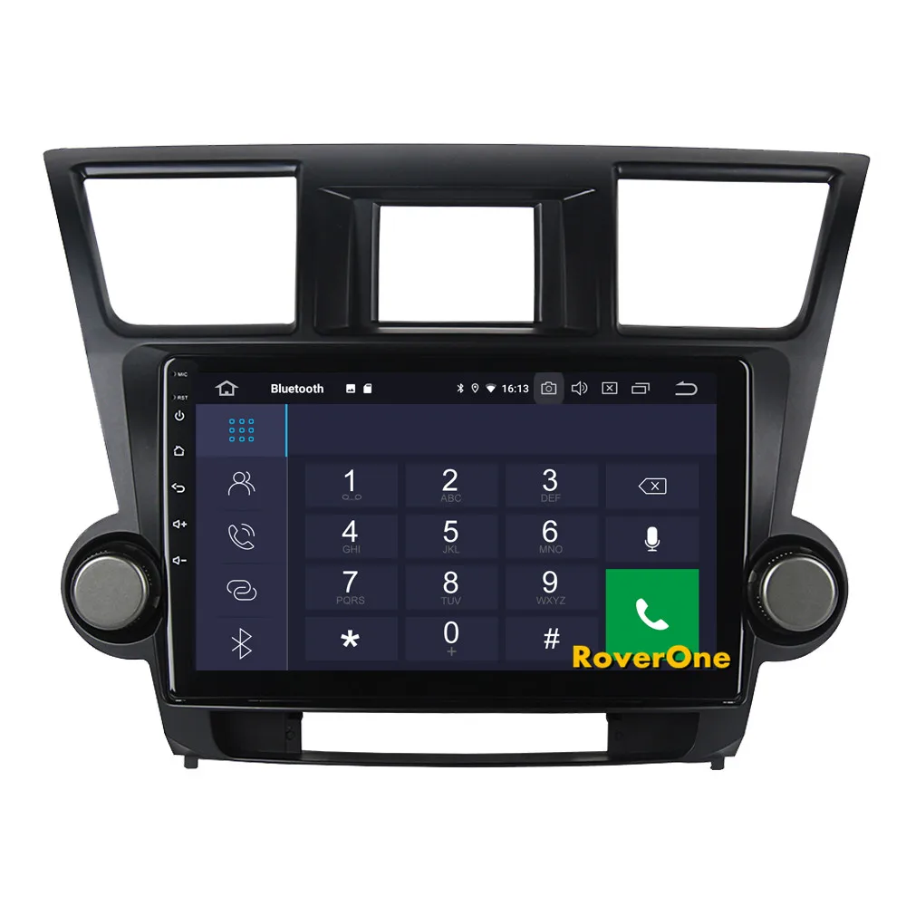 Perfect RoverOne For Toyota Highlander Kluger 2009 - 2013 Android 9.0 Autoradio Car Multimedia Player GPS Navigation Head Unit NO DVD 8