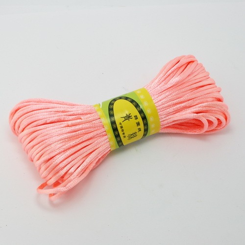 20M Solid Chinese Knot Cord Rattail Silk Satin Braided String For DIY Bracelet Rope Jewelry Making Beading Braided Threads