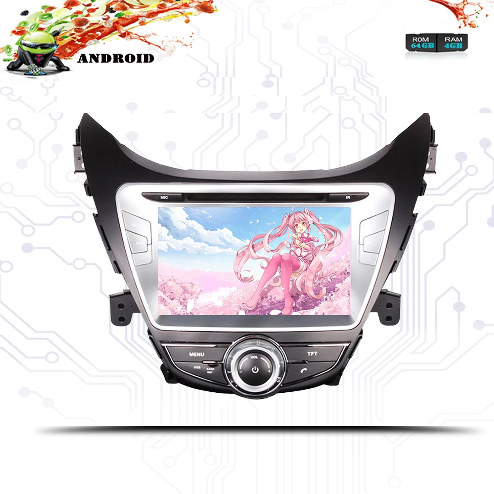 Восьмиядерный 4 Гб RAM Android 9 0 автомобильный DVD для Hyundai Elantra Avante MD 2011 2012 2013 с WIFI 3/4G GPS