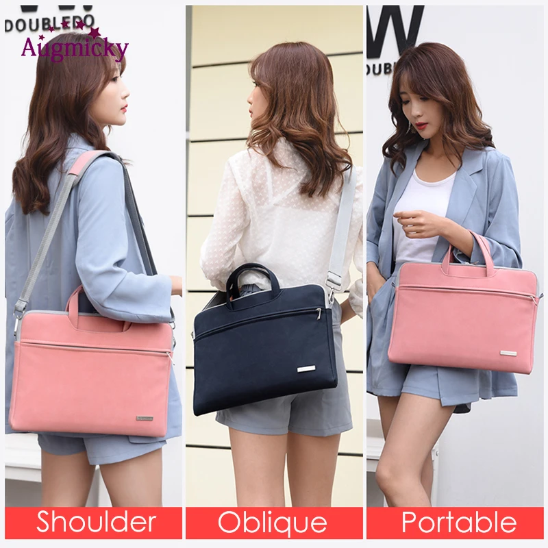 Bolsa de Couro Executiva para Macbook Polegadas para Homens e Mulheres Bolsa do Bolsa pu para Laptop Pasta Air 13.3 14 15.6 - Imagem 3