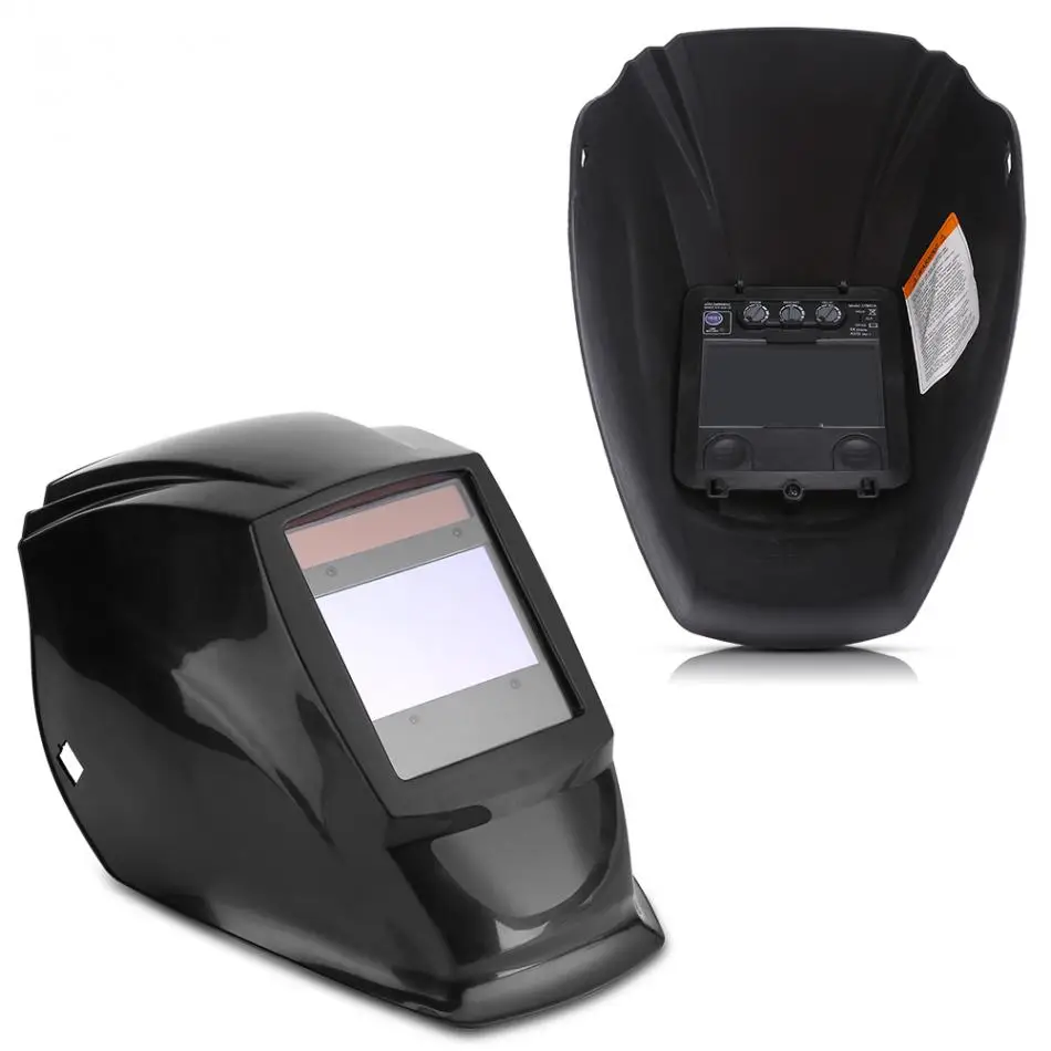

Black Large Window Auto Soldering Helmet big view Solar Energy Darkening Welding Shield Helmet Soldering Mask