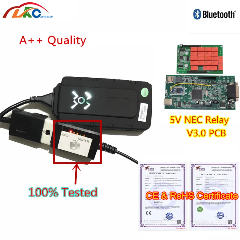 

OBDIICAT-150 TCS Pro 2016.1 with keygen V 3.0 PCB 5V red NEC Relay obd2 Scanner Diagnostic Tool for Cars/Trunks