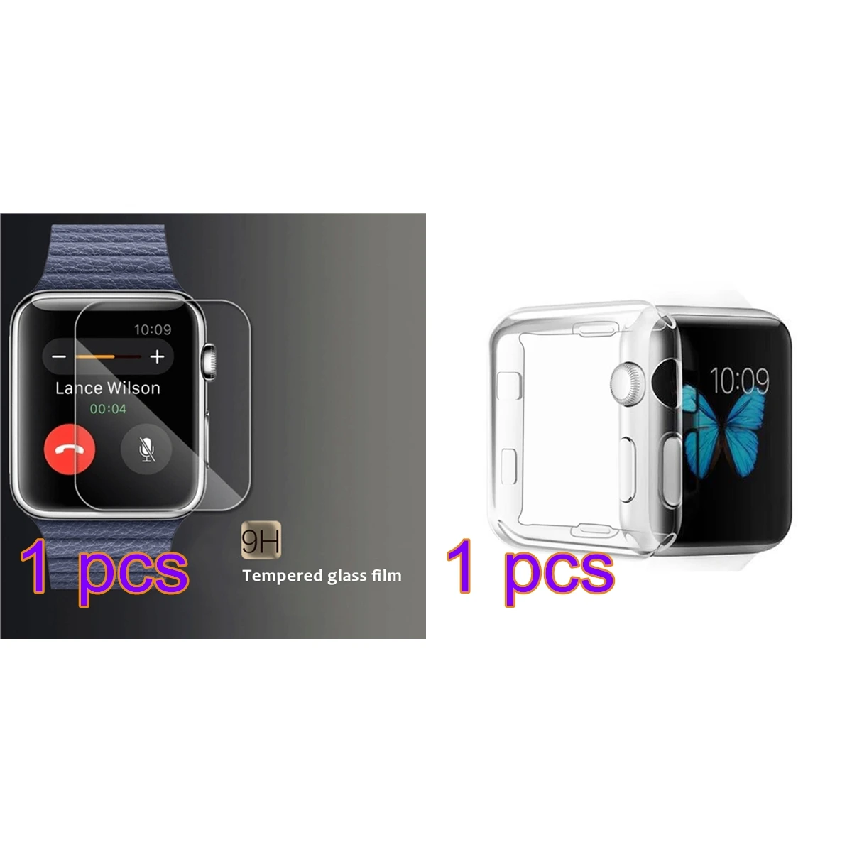 2 шт 9H твердость экрана протектор 2.5D Закаленное стекло для Apple для iWatch серии 2 3 42 мм/38 мм царапины чехол из ТПУ для Apple Watch