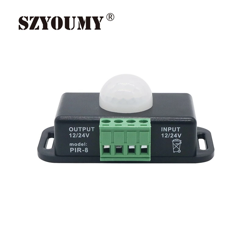 SZYOUMY DC12V 24 В светодиодный PIR Сенсор переключатель контроллер Сенсор индукции светодиодный диммер для 3528 5050 SMD светодиодный полосы