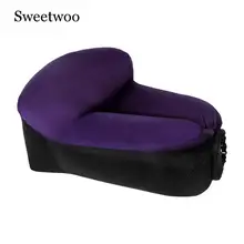 Camping Bean Bag Chair Infaltable Air Sofa Chair Bed Outdoor Beach Lazy Lay Bag Portable Sofa Sleeping Bag 4 Color pu leather bean bag lazy sofa comfortable living room leisure bean bag sofa single tatami multifunction chair stools ottoman