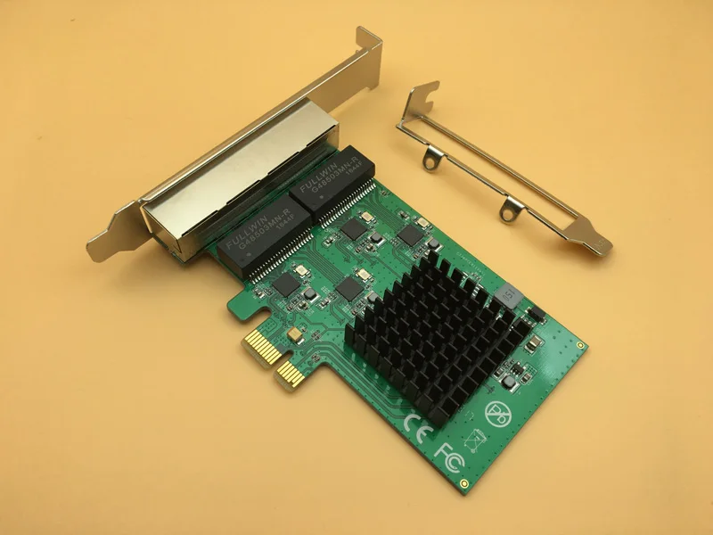 

4 Port Gigabit Ethernet Network Card Adapter PCI-E X1 Four RJ45 Ethernet Interface RTL8111 Chipset w/ Low Profile Bracket