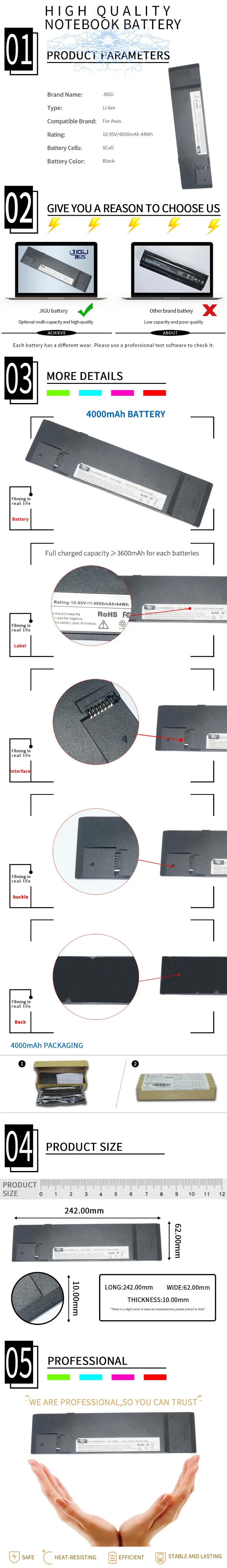 JIGU 6 ячеек Аккумулятор для ноутбука 07G031001700 AP31-1008P AP32-1008P для Asus для Eee PC 1008KR 1008P