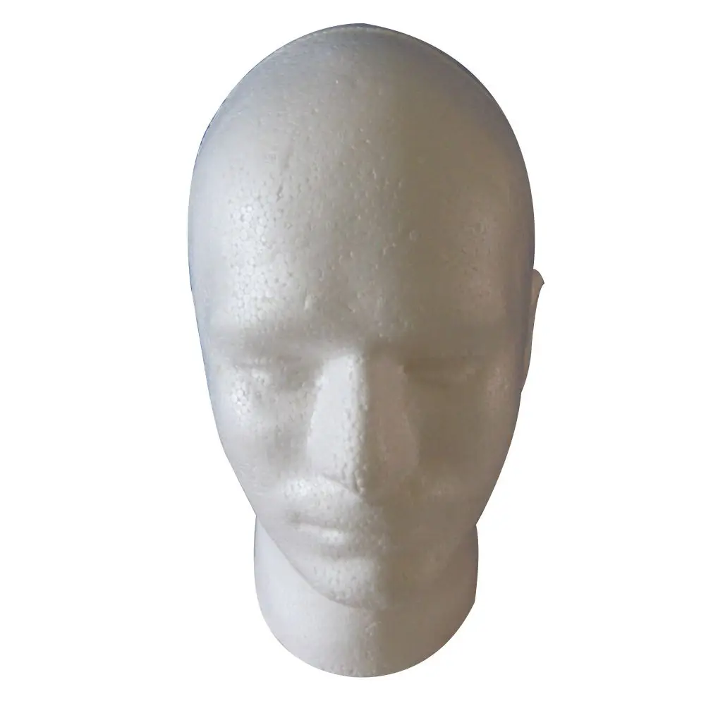 

HOT Male Wig Display cosmetology Mannequin Head Stand Model Foam White