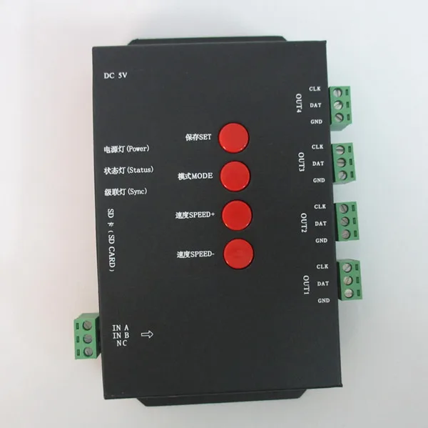 

T4000 RGB LED Controller Configurable SD Card DMX512 WS2811 WS2801 WS2803 LP6803