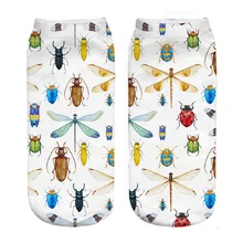 Стрекоза и различные жуки 3D носки с напечатанным цифровым принтом новые модели