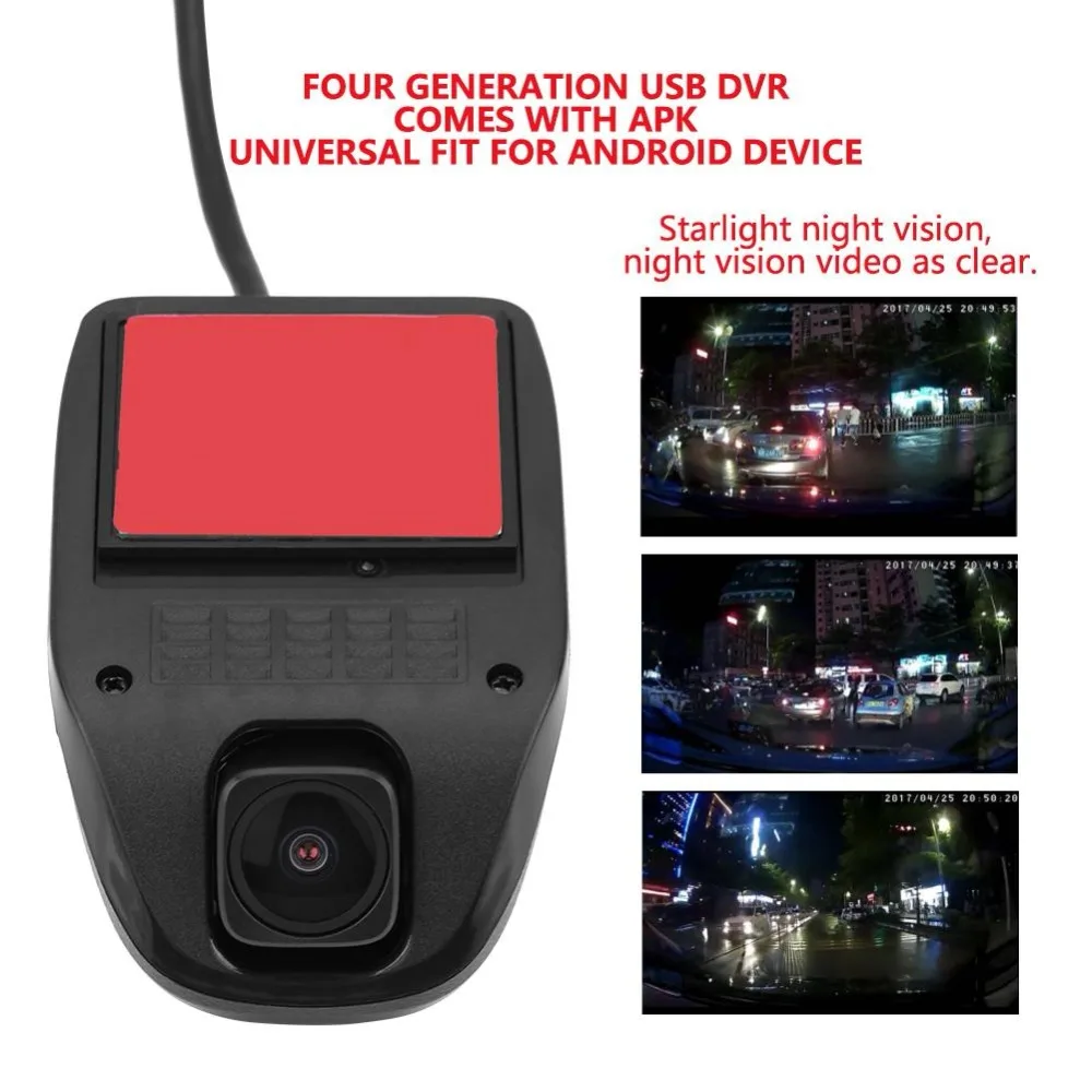 

Auto CCD HD Car Backup Reverse Camera 1080P HD USB Camera Dashboard Camera Driving Recorder with Night Vision for Android System