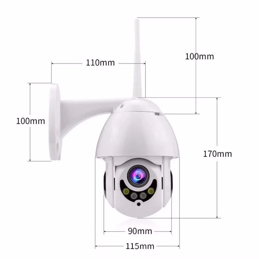 Беспроводная PTZ IP камера наружная wifi камера H.264+ 2.0MP Мини скоростная купольная CCTV Камера Безопасности s wifi 1080P Smart Home Surveilance