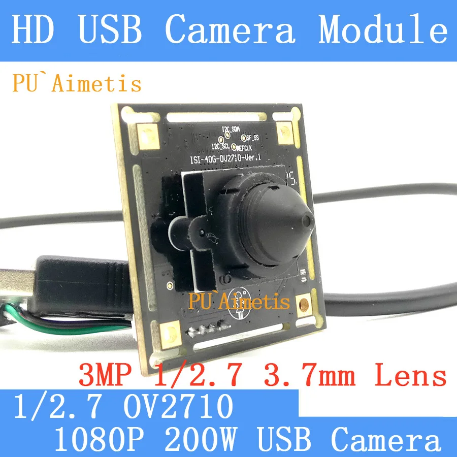 Мини-камера видеонаблюдения PUɺimetis 3 Мп 7 мм 1080P Full Hd MJPEG 30 кадров/с CMOS OV2710 CCTV Linux UVC