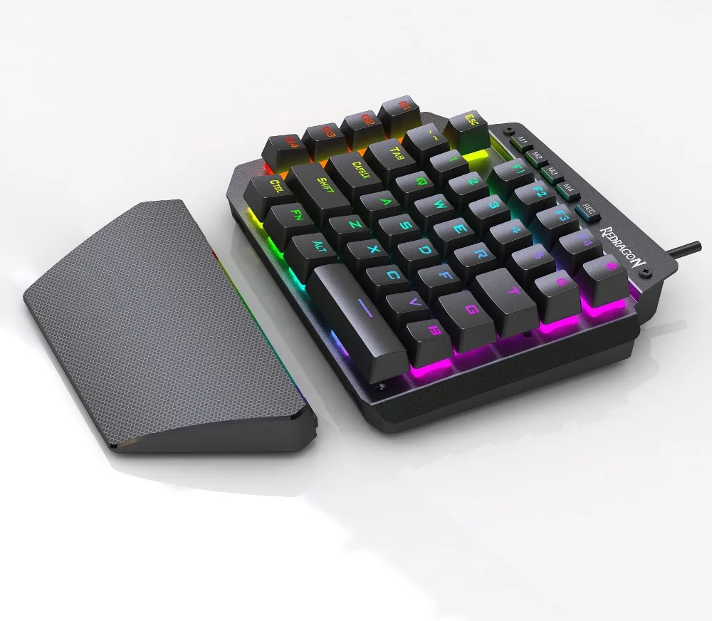  New 1.8m Wired Gaming Mechanical Keyboard One-handed Keyboard RGB Backlight 44 keys Mini Keyboard B