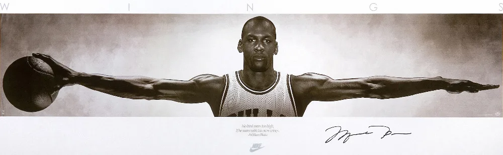 Soveværelse Sprede Fordøjelsesorgan P0731 Michael Jordan Wings Nba Wallpaper Poster Wall Art For Home Decor  Canvas Printings 16x51inch - Painting & Calligraphy - AliExpress