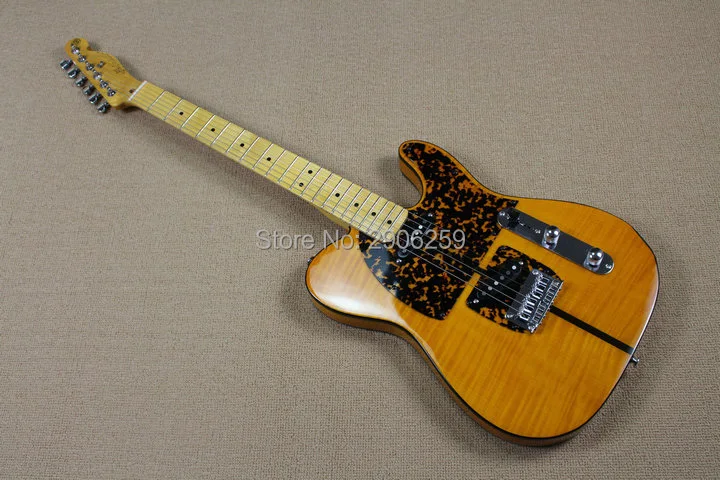 

Custom Shop HS Anderson 45th anniversary Mad Cat Electric Guitar double tiger striped maple cover tl guitar free shipping
