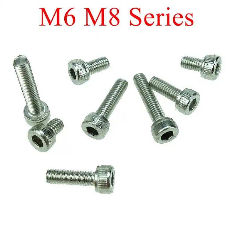 2pcs BERYLX 304 Acero Inoxidable Mano Izquierda Rosca de Cabeza Hueca Hexagonal Tornillo Tornillo M8x30mm