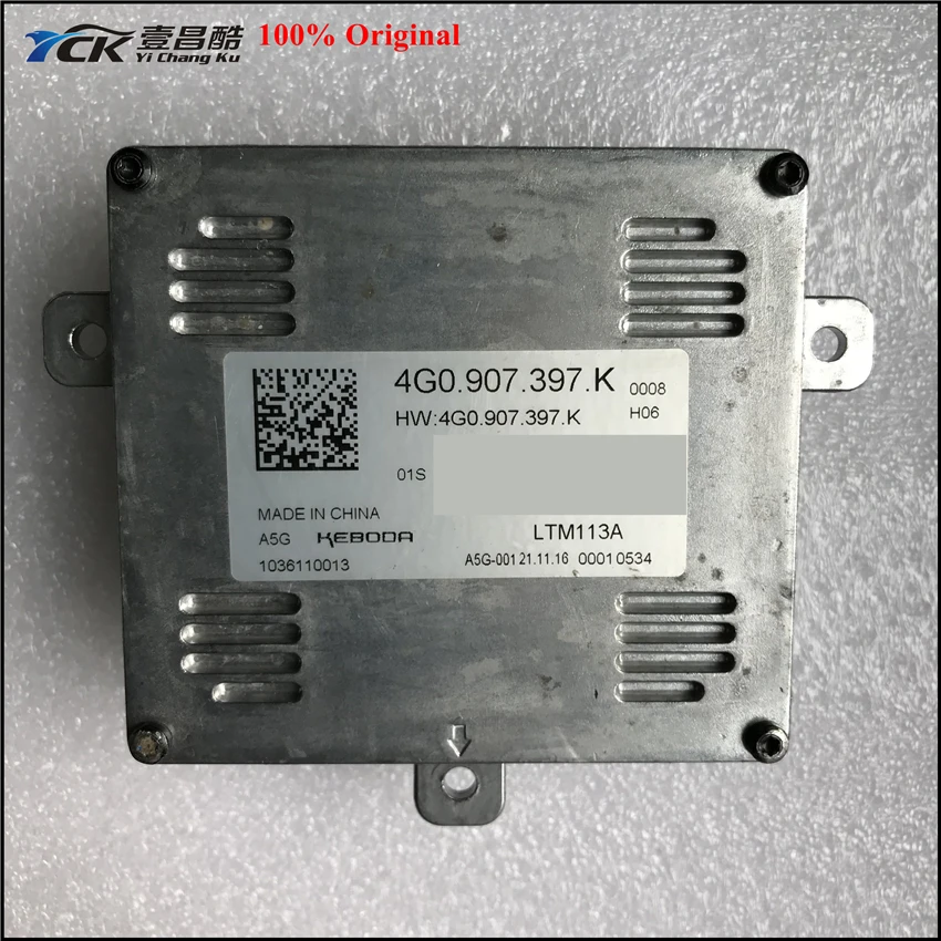 

1PC YCK Original 2017 Magotan LED Driver LED Headlight Control Unit 4G0 907 397 K 4G0907397K (Genuine and Used)