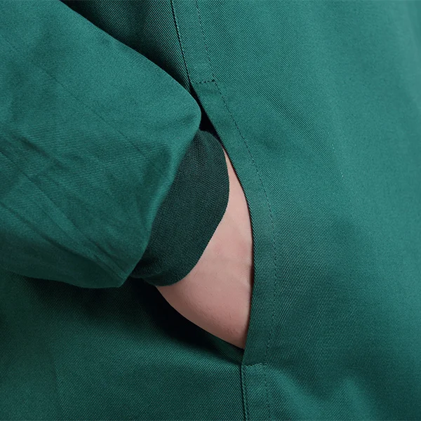 Халаты для мужчин и женщин, мужские, хлопковые, зеленый хирургический халат, медицинские работники, одежда с длинными рукавами, униформа для доктора, транс