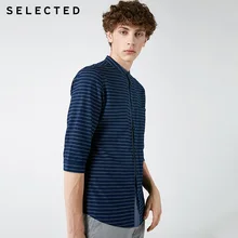 Мужская летняя рубашка с рукавом 3/4 в полоску, уличная одежда | 418331509