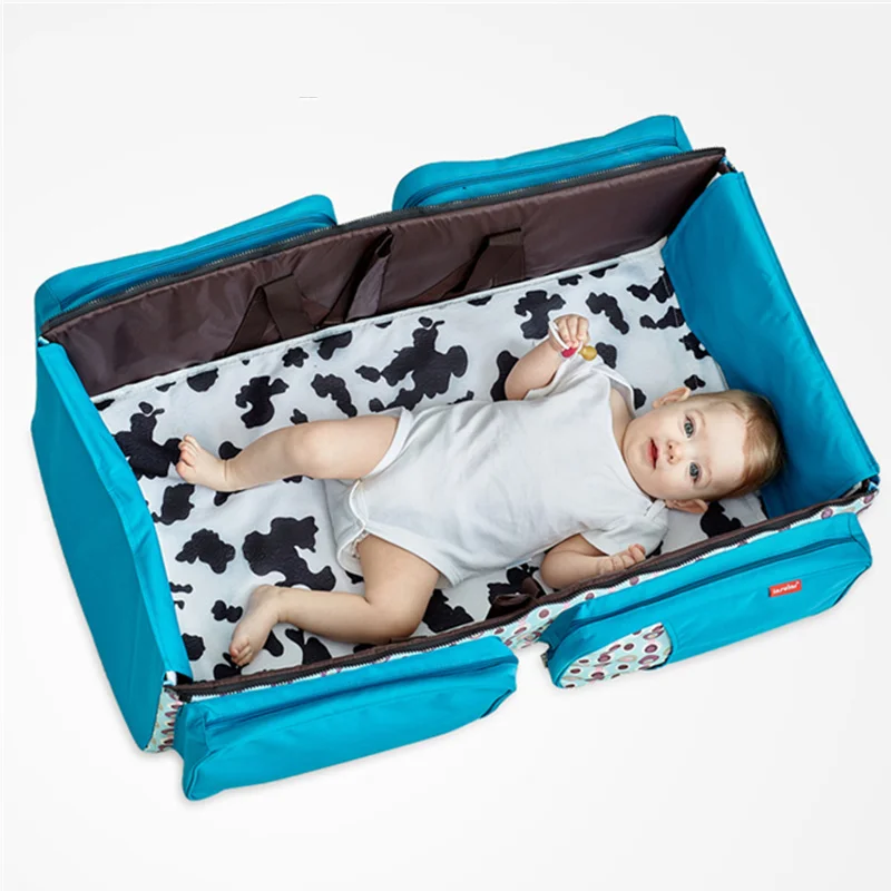 

2 in 1 Diaper Bag Baby portable folding travelling bed Baby Travel bed Mother and baby Portable Diaper Changing Station