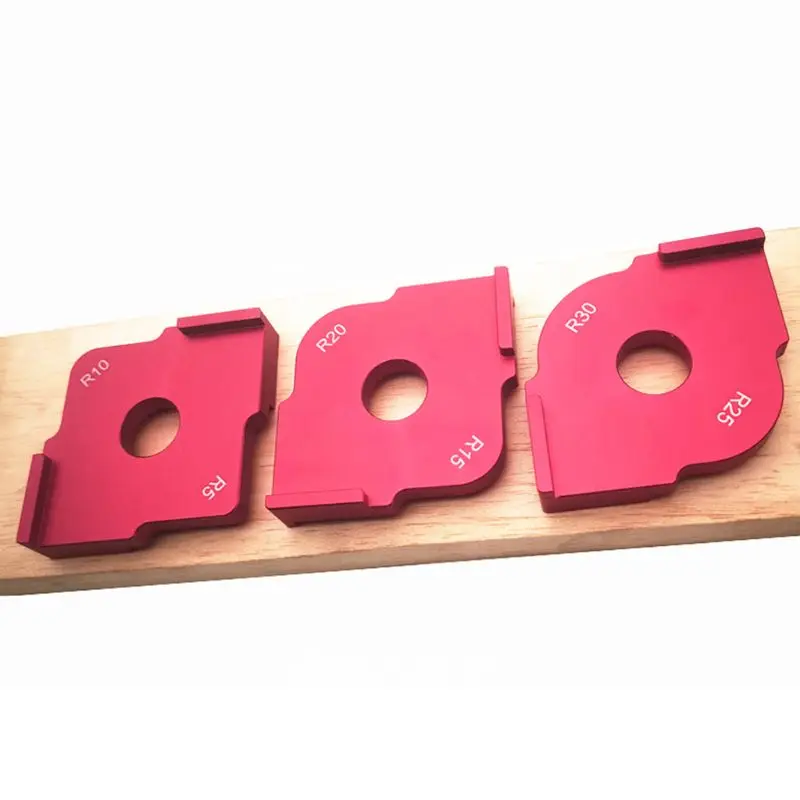 Woodworking Trimming Radius Jig Router Templates Aluminium Alloy Radius Corners R5 R10 R15 R20 R25 R30