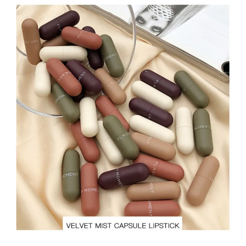 

New Arrival 5pcs Natural Lipstick set combination Bean paste color red matte Lipstick Moisturizing Lip Stick