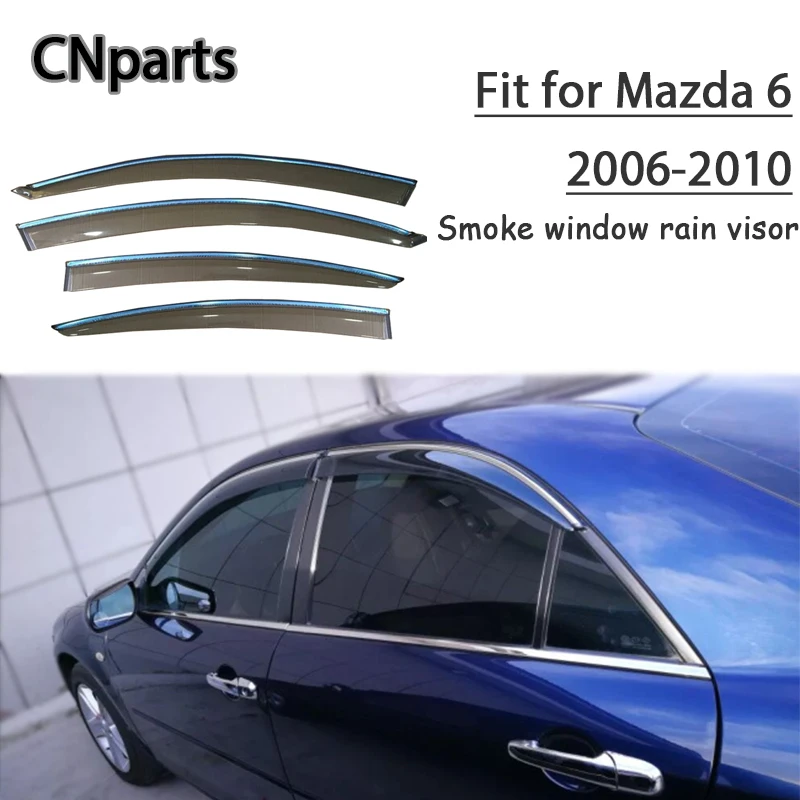 

CNparts 4pcs ABS For Mazda6 2006 2007 2008 2009 2010 Car Smoke Window Sun Visor Keep Fresh Air convection Accessories