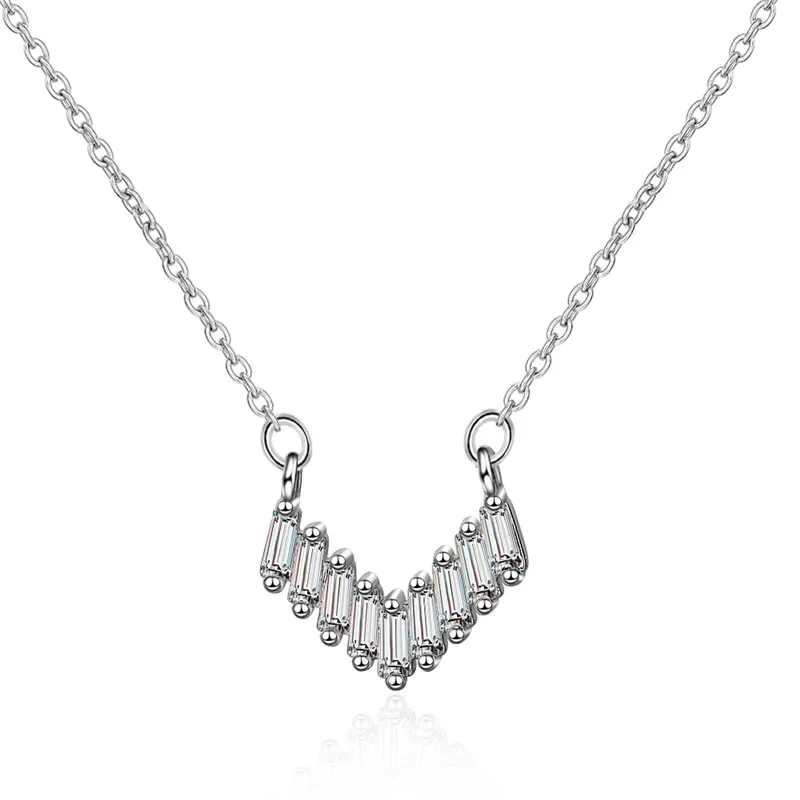 

TJP Shining Austrian Rhinestones Star Pendants Necklace For Women Jewelry Top Quality Silver 925 Necklace Girl Accessories Hot