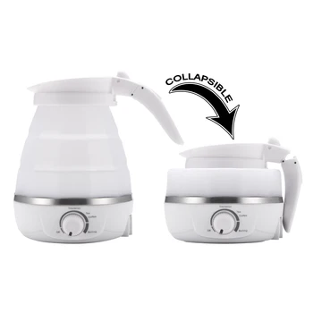 

Travel Foldable Electric Kettle Travel Kettle Portable Kettle Silicone Small Collapsible Portable Boil Dry Protection