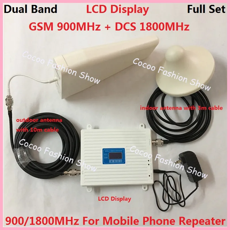

LCD DCS 1800MHz 2G 900MHz GSM Repetidor Signal Repeater Dual Band 4G FDD Mobile Phone Booster Amplifier